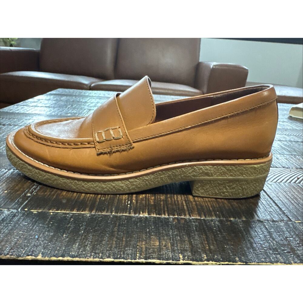 Aerosoles Ulla Chunky Penny Loafer Womens Size 8.5 Tan Comfort Y2K 90s Retro